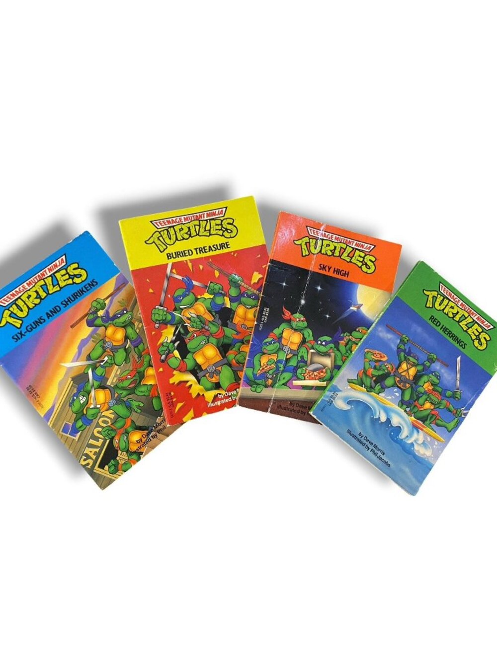 Teenage Mutant Ninja Turtles TMNT Yearling Book Lot Dell Publishing 1990 Vintage